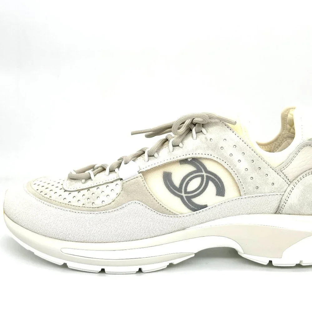 CHANEL 23S 2023 Suede Fabric Mesh CC Sport Sneakers Kicks Shoes Trainers - Picture 2 of 15